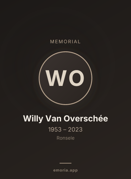 Memorial portrait of Willy Van Overschée