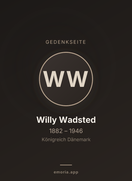 Gedenkportrait von Willy Wadsted