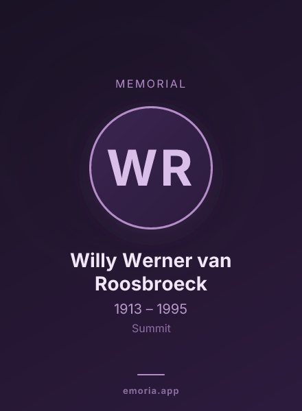 Memorial portrait of Willy Werner van Roosbroeck
