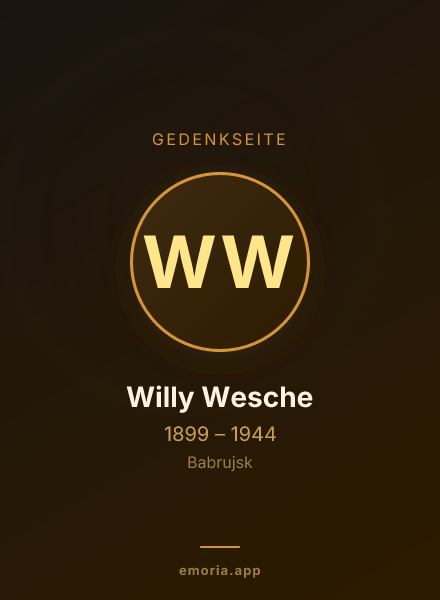 Gedenkportrait von Willy Wesche