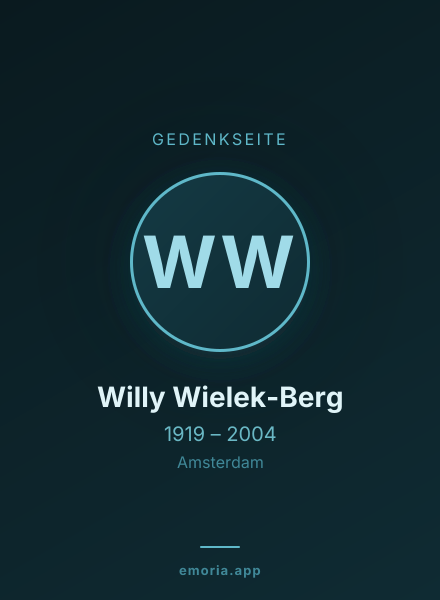 Gedenkportrait von Willy Wielek-Berg