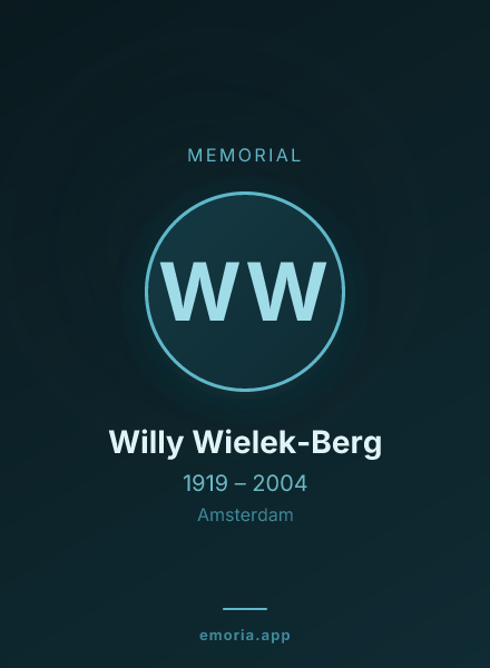 Memorial portrait of Willy Wielek-Berg