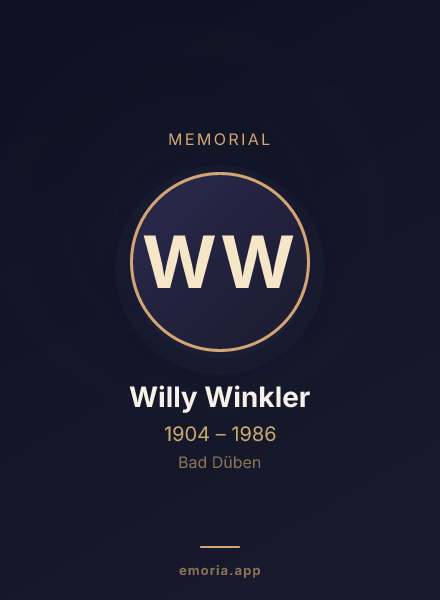 Memorial portrait of Willy Winkler