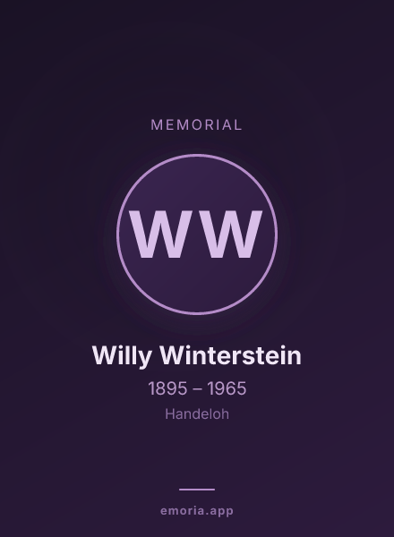 Memorial portrait of Willy Winterstein