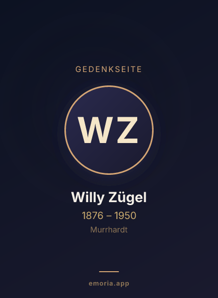 Gedenkportrait von Willy Zügel