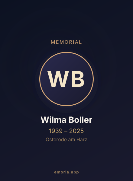 Memorial portrait of Wilma Boller