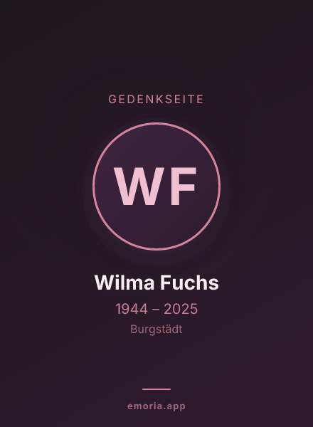 Gedenkportrait von Wilma Fuchs