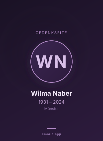Gedenkportrait von Wilma Naber