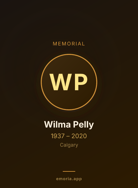 Memorial portrait of Wilma Pelly