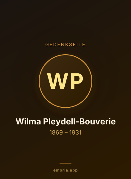 Gedenkportrait von Wilma Pleydell-Bouverie