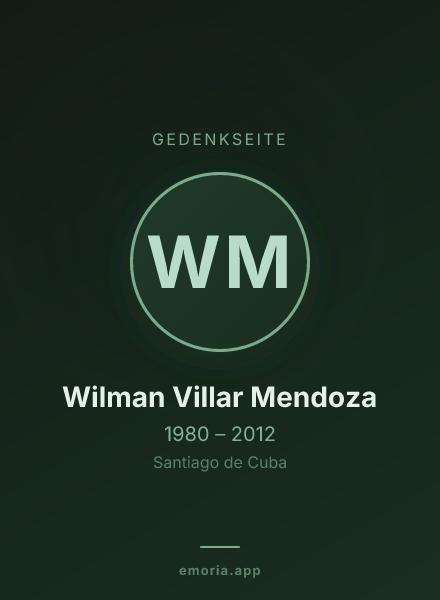Gedenkportrait von Wilman Villar Mendoza