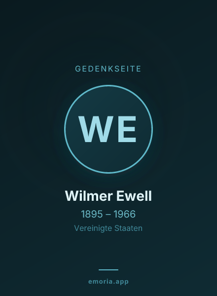 Gedenkportrait von Wilmer Ewell