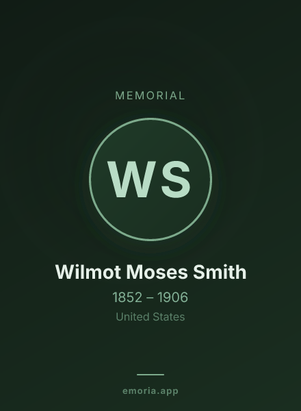 Memorial portrait of Wilmot Moses Smith