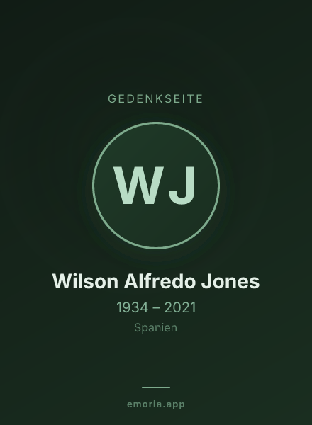 Gedenkportrait von Wilson Alfredo Jones