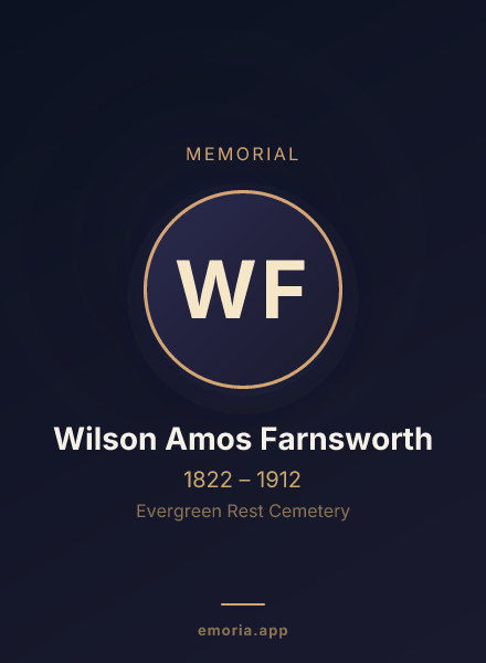 Memorial portrait of Wilson Amos Farnsworth