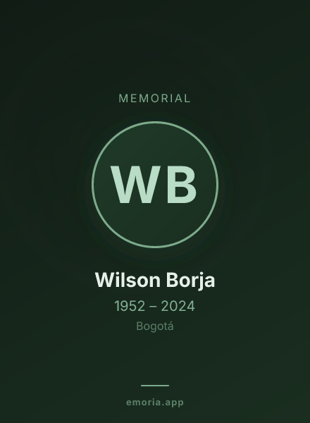 Memorial portrait of Wilson Borja