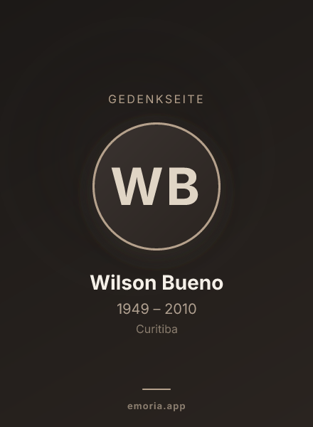 Gedenkportrait von Wilson Bueno