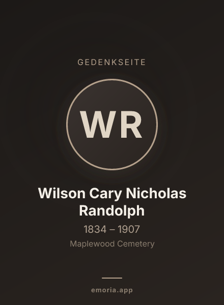 Gedenkportrait von Wilson Cary Nicholas Randolph