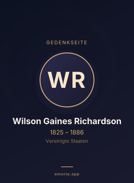 Gedenkportrait von Wilson Gaines Richardson
