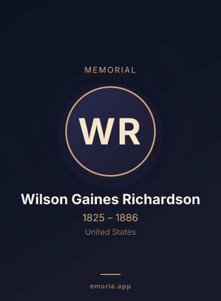 Memorial portrait of Wilson Gaines Richardson