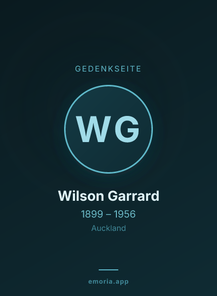 Gedenkportrait von Wilson Garrard