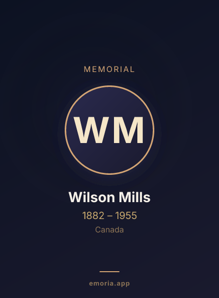 Memorial portrait of Wilson Mills