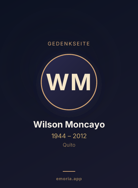 Gedenkportrait von Wilson Moncayo