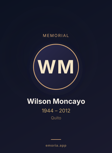 Memorial portrait of Wilson Moncayo