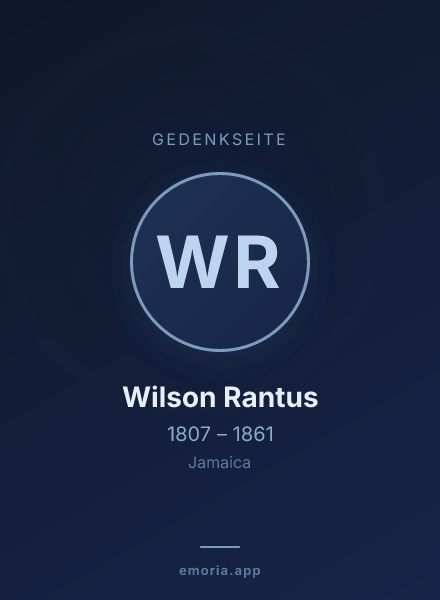 Gedenkportrait von Wilson Rantus
