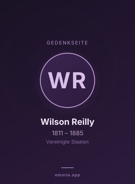 Gedenkportrait von Wilson Reilly