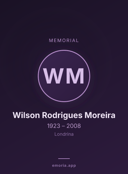 Memorial portrait of Wilson Rodrigues Moreira