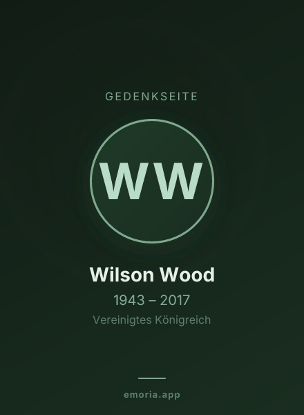 Gedenkportrait von Wilson Wood