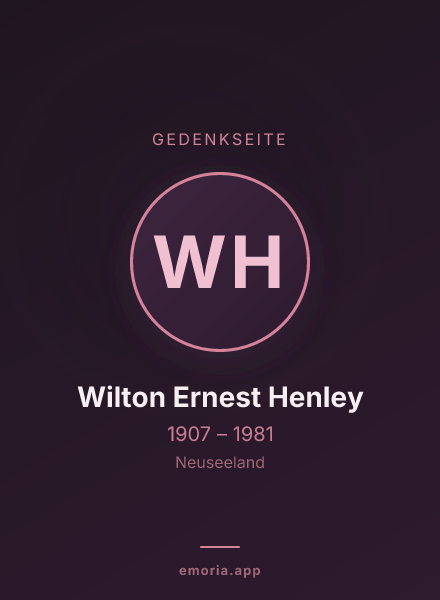 Gedenkportrait von Wilton Ernest Henley