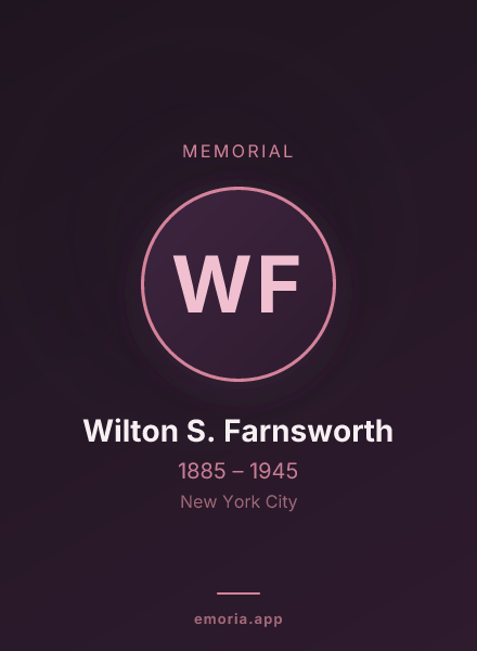 Memorial portrait of Wilton S. Farnsworth