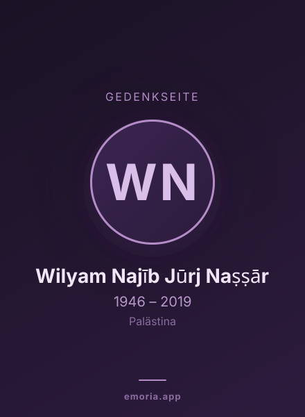 Gedenkportrait von Wilyam Najīb Jūrj Naṣṣār
