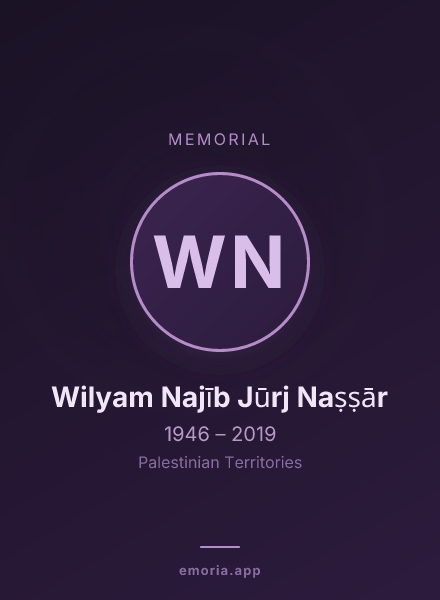 Memorial portrait of Wilyam Najīb Jūrj Naṣṣār