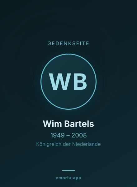 Gedenkportrait von Wim Bartels