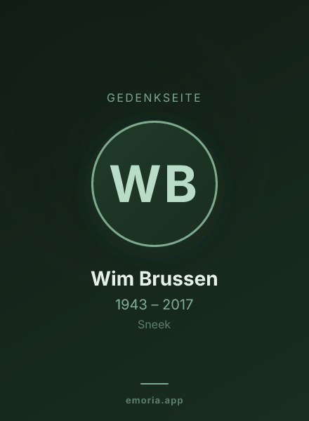 Gedenkportrait von Wim Brussen