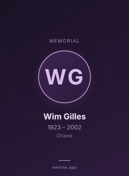 Memorial portrait of Wim Gilles