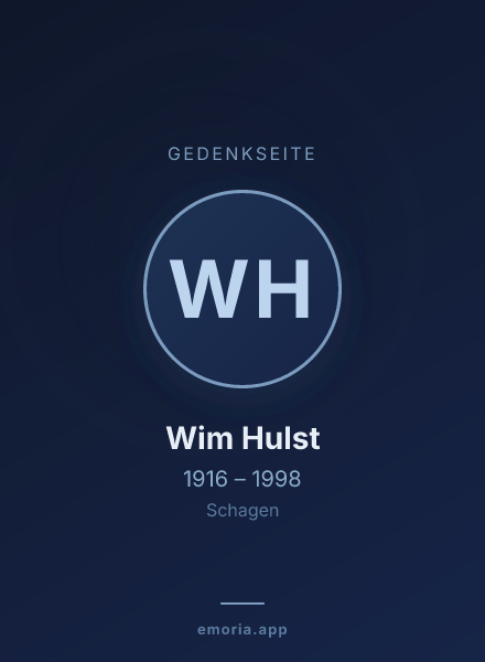 Gedenkportrait von Wim Hulst