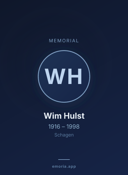 Memorial portrait of Wim Hulst