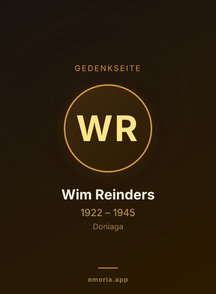 Gedenkportrait von Wim Reinders