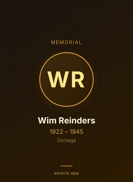 Memorial portrait of Wim Reinders