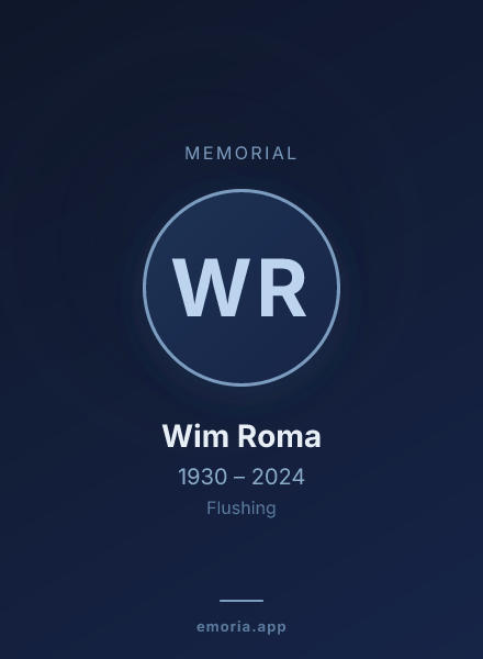 Memorial portrait of Wim Roma