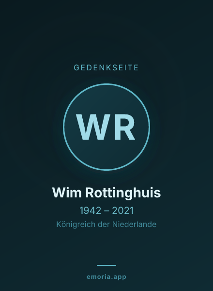 Gedenkportrait von Wim Rottinghuis