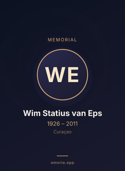 Memorial portrait of Wim Statius van Eps