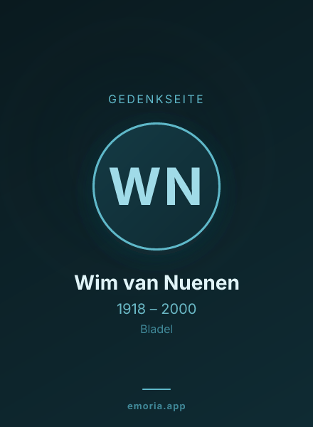 Gedenkportrait von Wim van Nuenen