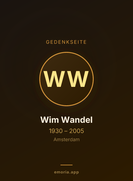 Gedenkportrait von Wim Wandel