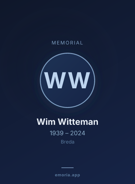 Memorial portrait of Wim Witteman