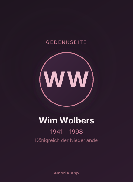 Gedenkportrait von Wim Wolbers